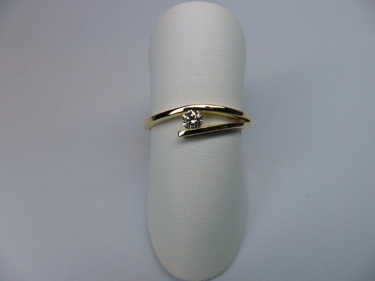 Clamp Ring Yellow Gold 0.12 crt.